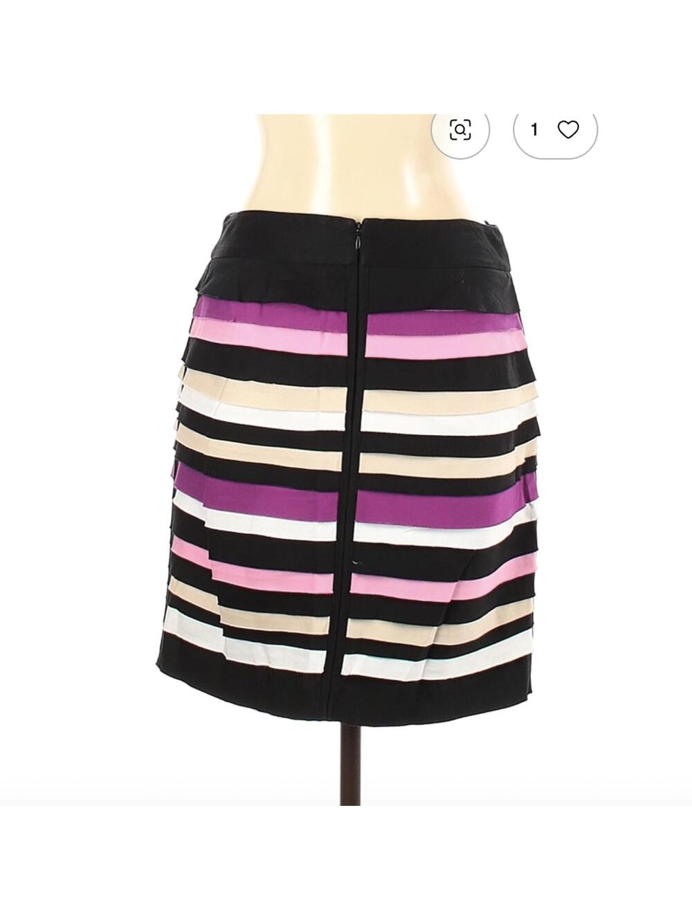 White House Black Market Striped Casual Skirt Size 10 - Picture 2 of 2